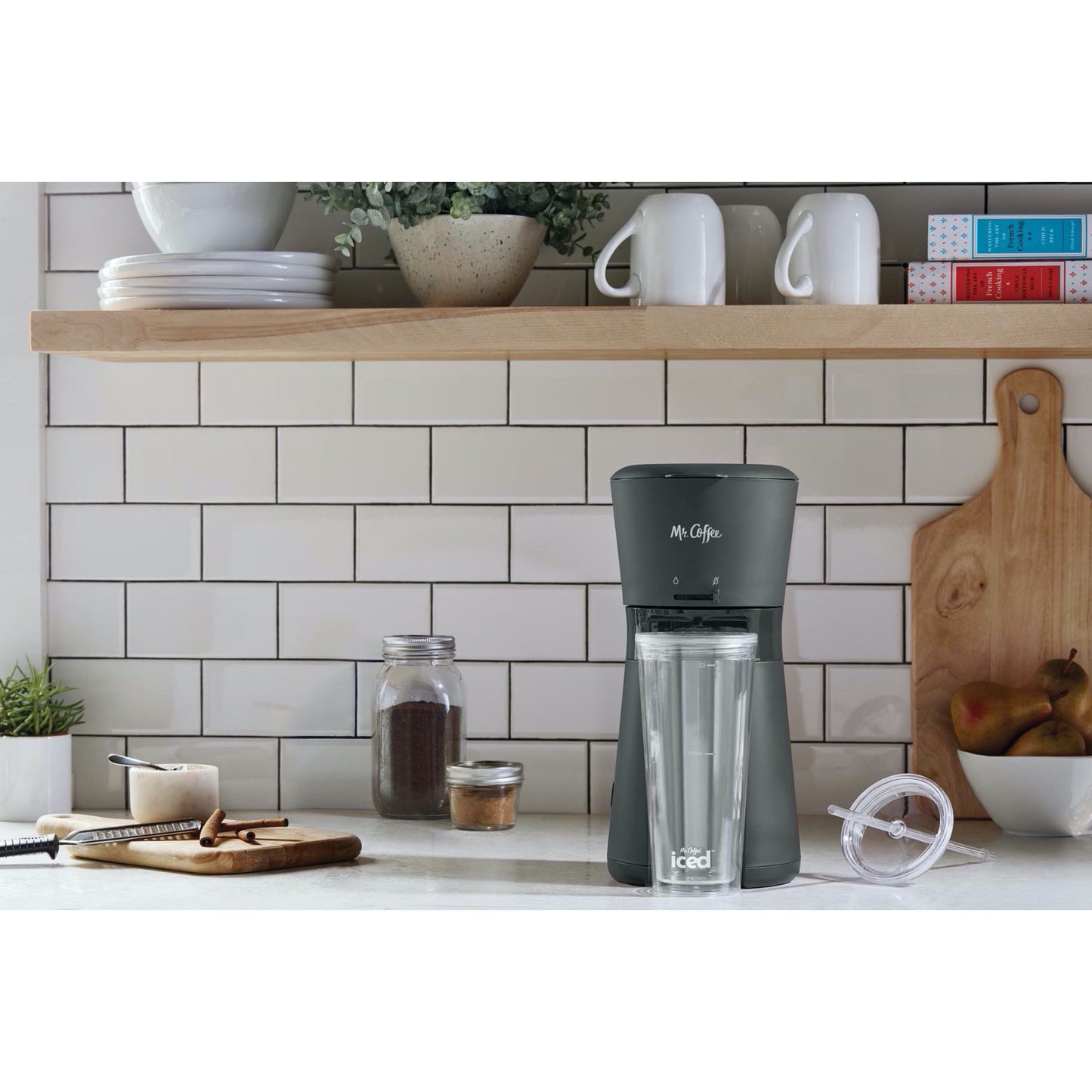 ® Iced™ Coffee Maker with Reusable Tumbler and Coffee Filter, Dark Grey
