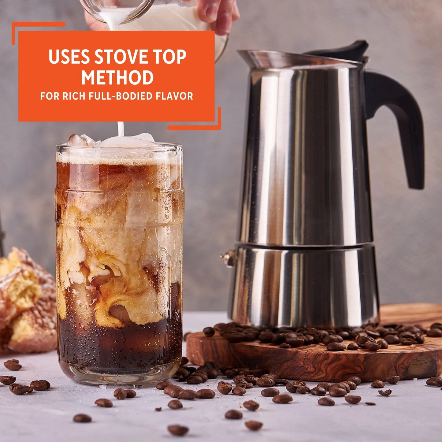 New 6 Cup Stainless Steel Stovetop Espresso Coffeemaker
