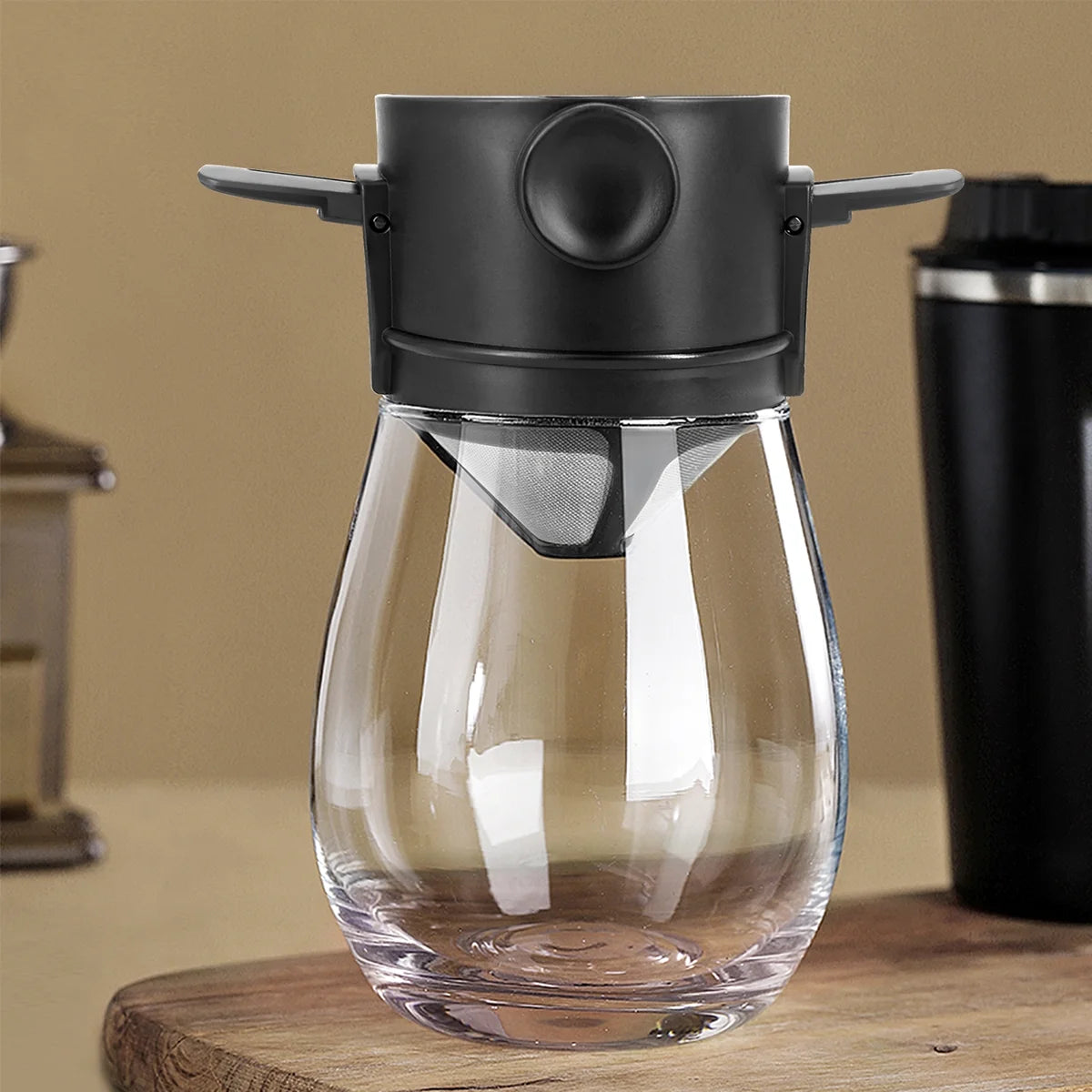 Pcapzz ,Portable Stainless Steel Reusable Coffee Filter, Mini Collapsible Paperless Single Serve 1-2 Cup Coffee Dripper Cup Travel Camping Offices Backpacking