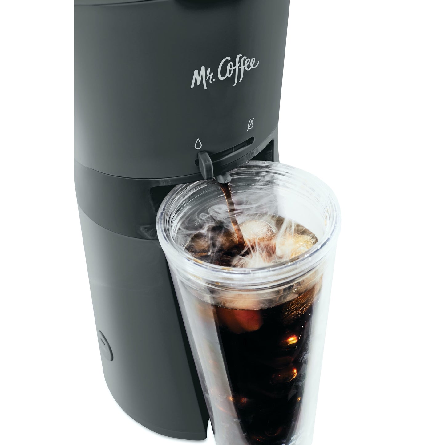 ® Iced™ Coffee Maker with Reusable Tumbler and Coffee Filter, Dark Grey