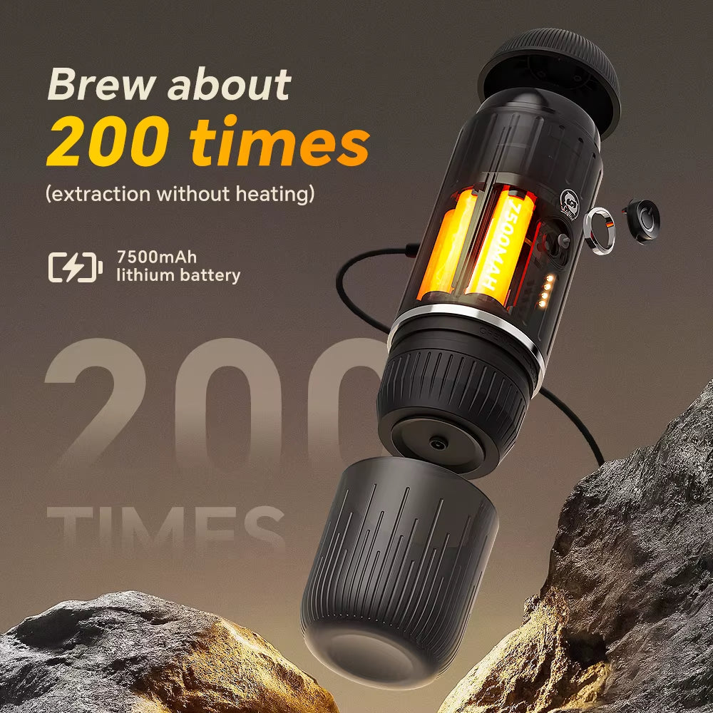 Portable Espresso Coffee Machine for Car & Home Automatic Italian Coffee Maker Fits Original Illy Pod Capsule Ground Coffee