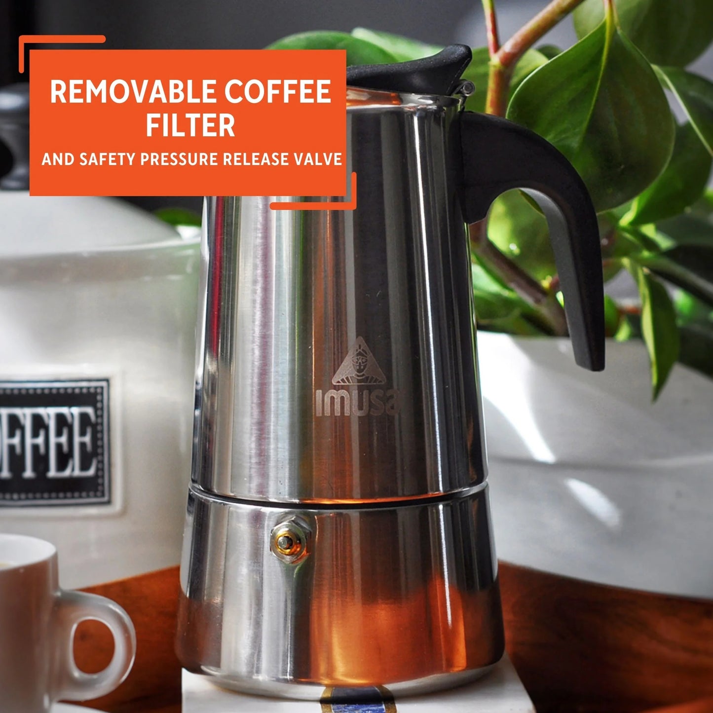 New 6 Cup Stainless Steel Stovetop Espresso Coffeemaker