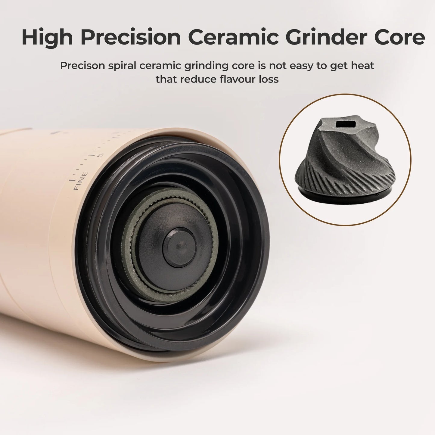 Portable Electric Coffee Grinder for Beans, Mini Espresso Grinder Usb Rechargeable with 38 Grind Settings, Cordless Burr Coffee Grinder for Home Use, Coffee Maker