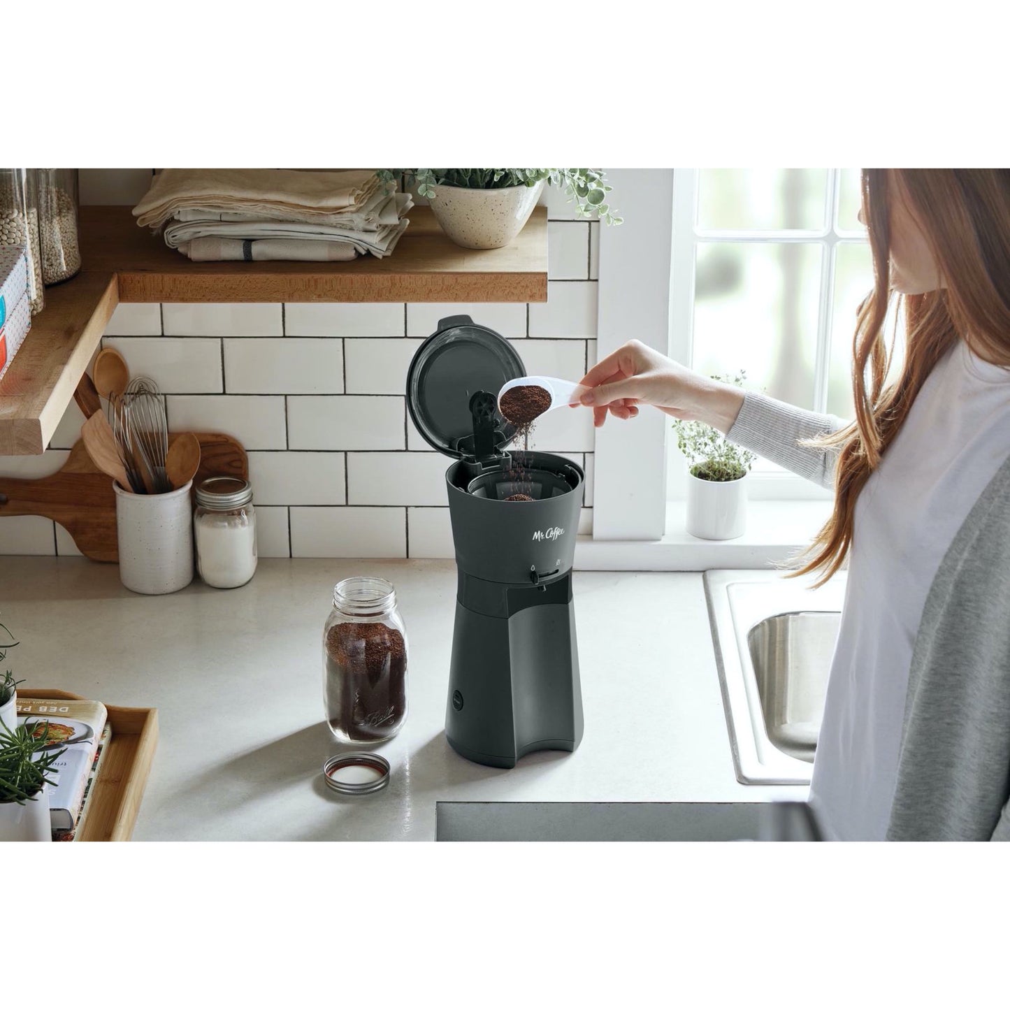 ® Iced™ Coffee Maker with Reusable Tumbler and Coffee Filter, Dark Grey