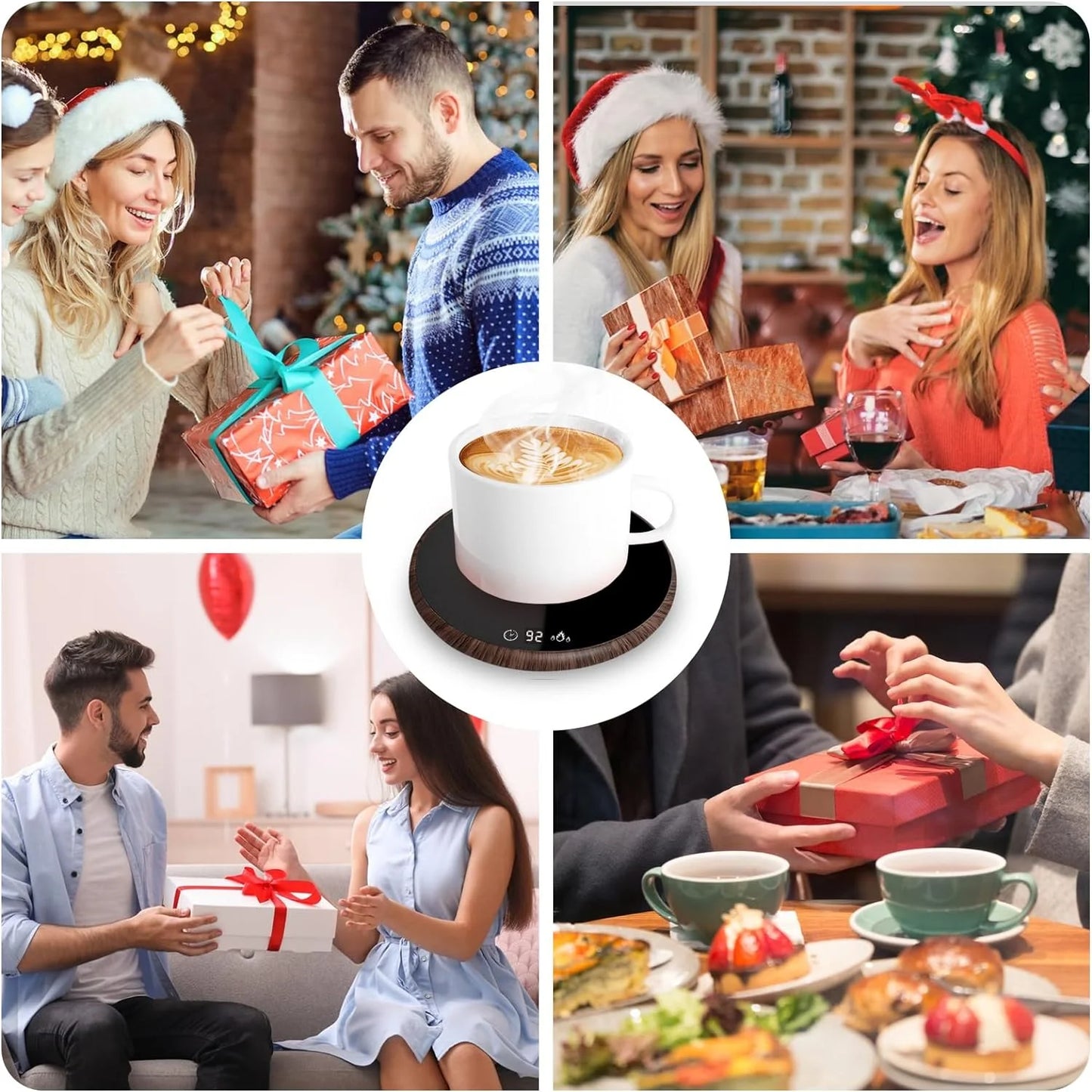 Mug Warmer,Coffee Warmer with Timer,Cup Warmer with 2 Temperature Settings & LED Display for Home Office
