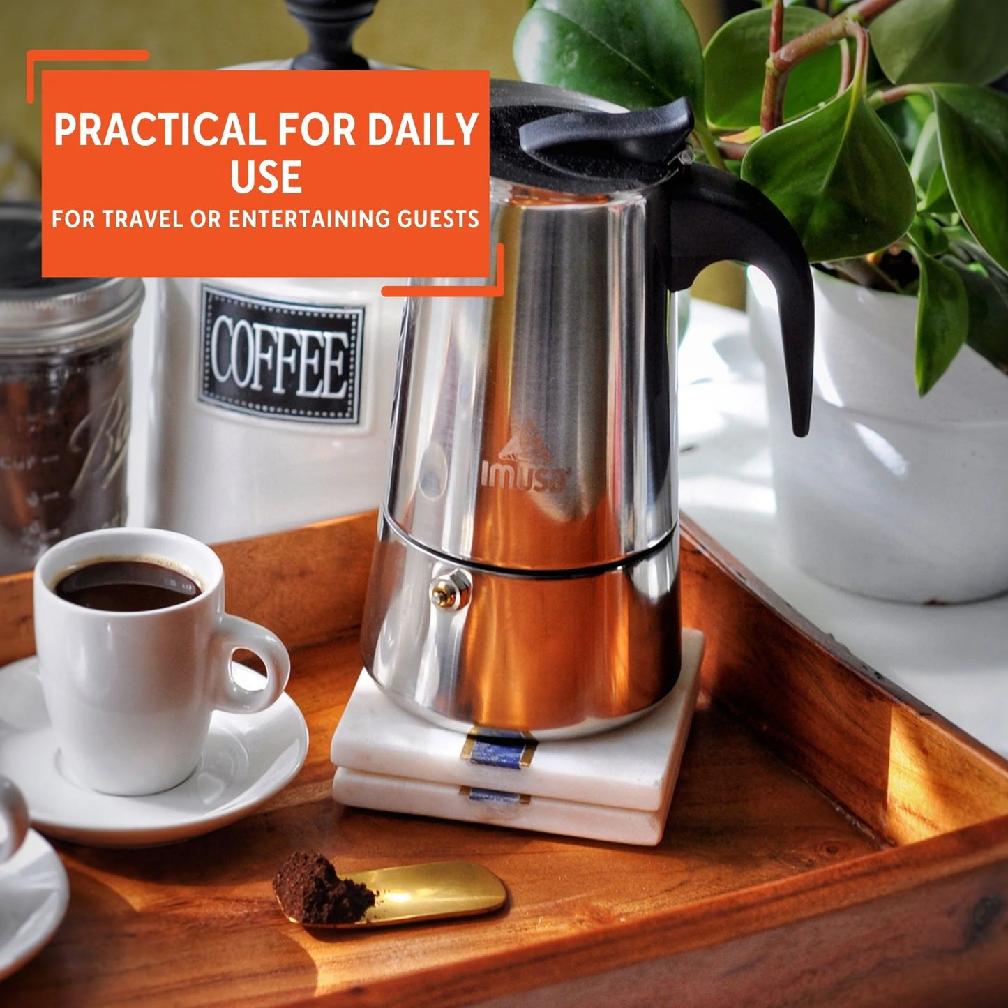 New 6 Cup Stainless Steel Stovetop Espresso Coffeemaker