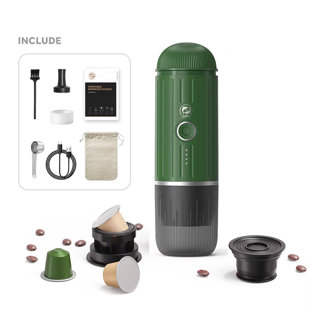 70Ml Portable Coffee Machine Expresso Coffee Maker Fit Nexpresso Dolce Pod Capsule Coffee Powder for Car & Home