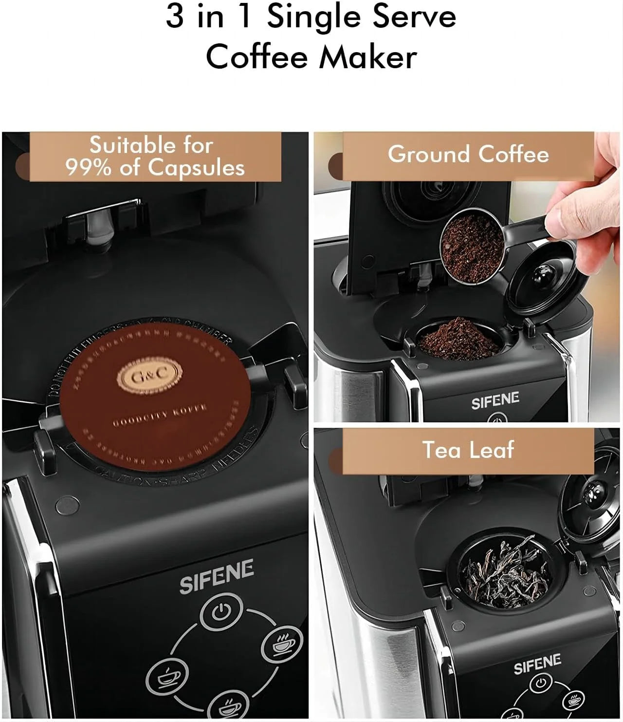 Single Serve Coffee Brewer, Black