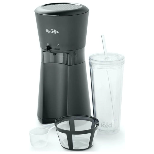 ® Iced™ Coffee Maker with Reusable Tumbler and Coffee Filter, Dark Grey