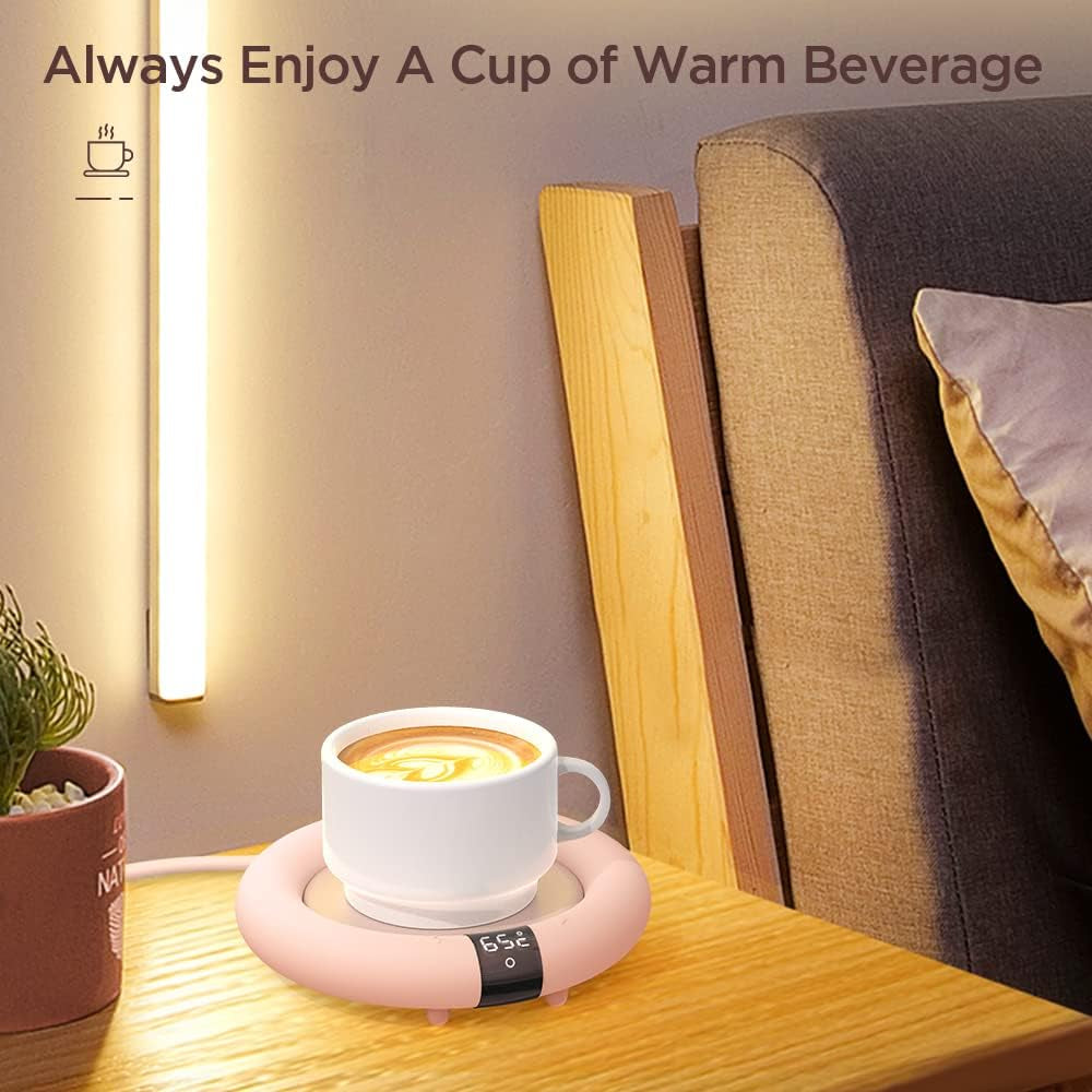 2021 New Smart Coffee Mug Warmer for Desk with Auto Shut Off, 3 Temperature Setting Touch Switch LED Display 20W Cup Warmer for Coffee Tea Milk Beverage Warming Coffee Gift