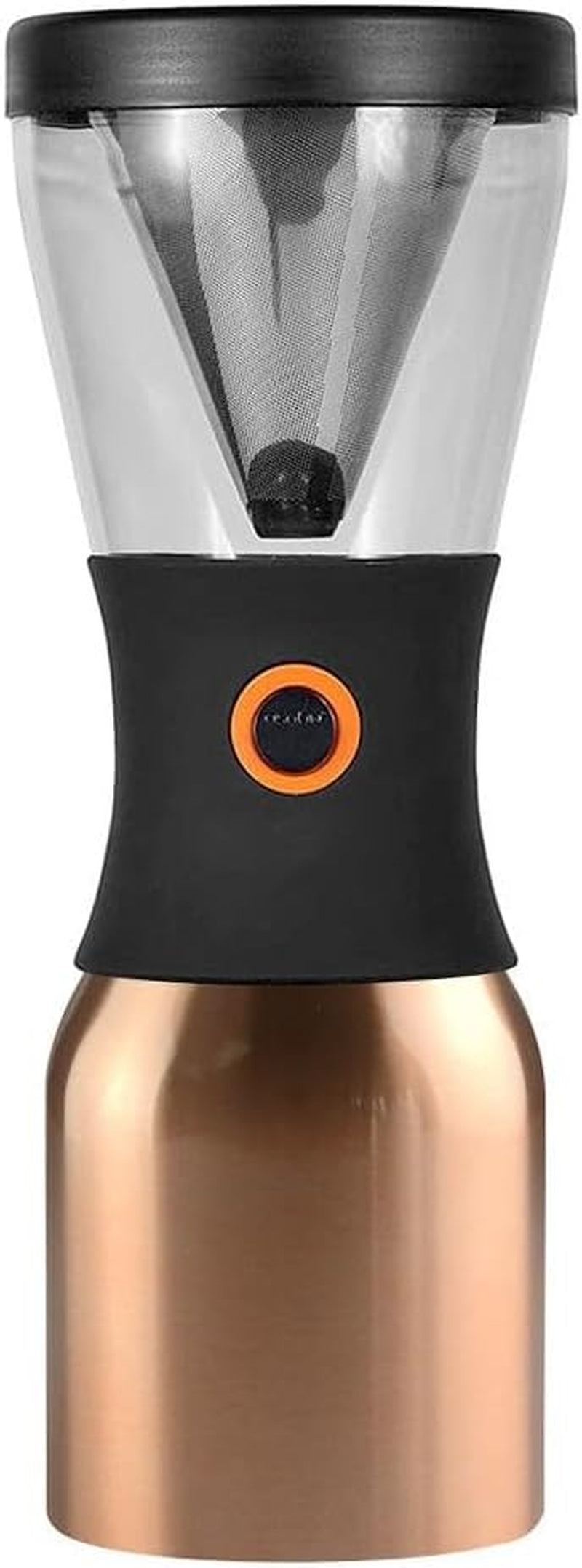 Coldbrew Portable Cold Brew Coffee Maker with a Vacuum Insulated 34Oz Stainless Steel 18/8 Carafe Bpa Free (Copper)