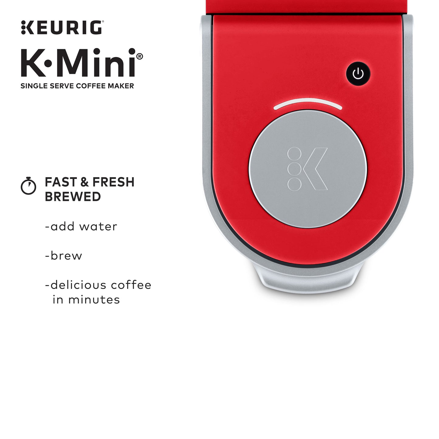 K-Mini Single Serve K-Cup Pod Coffee Maker, Poppy Red