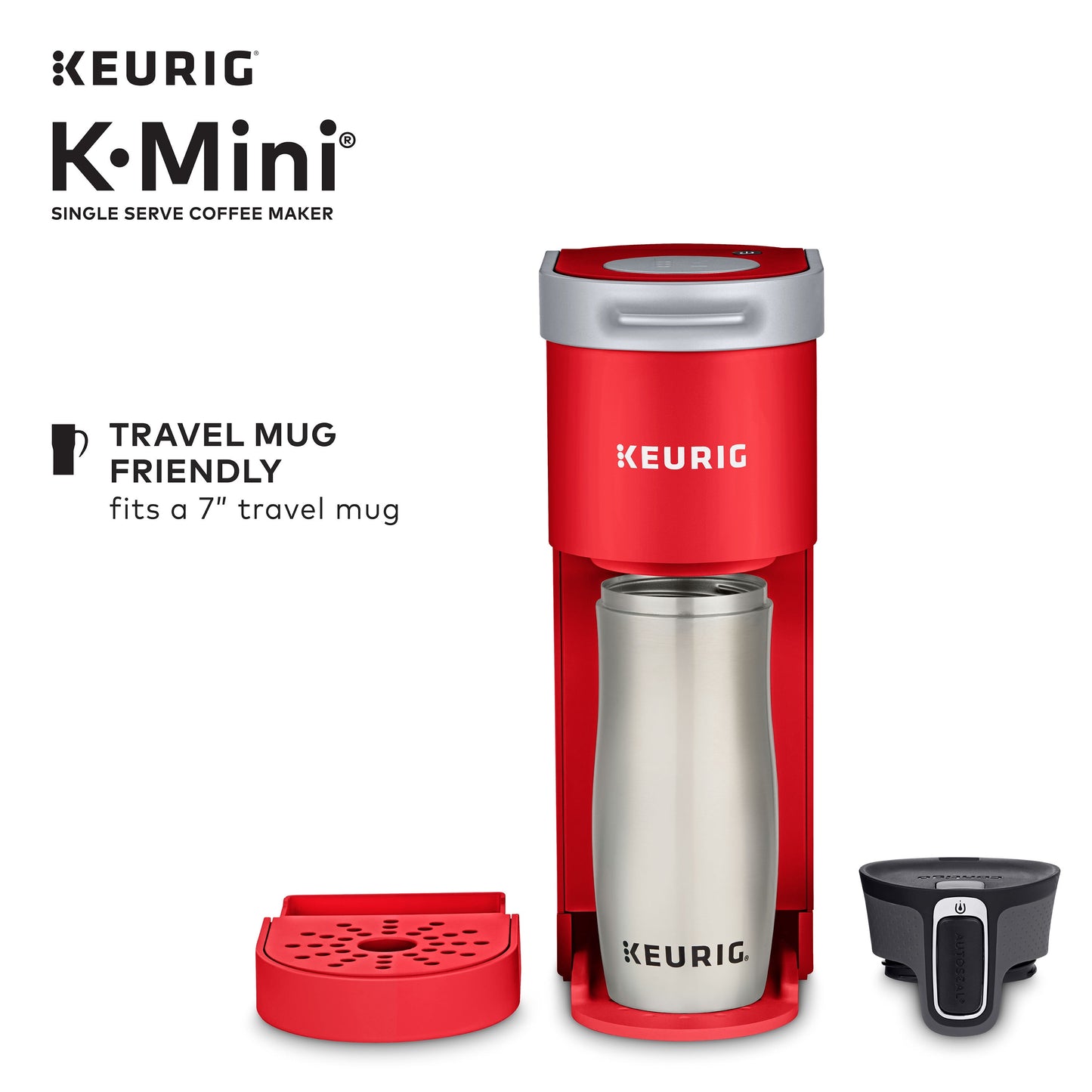 K-Mini Single Serve K-Cup Pod Coffee Maker, Poppy Red