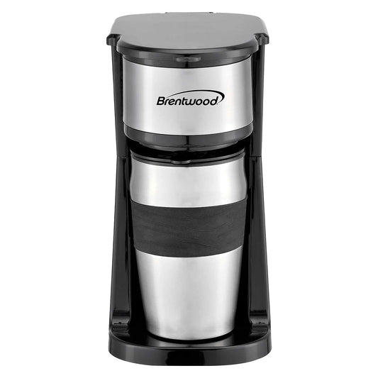 TS-113BK Portable Single-Serve Coffee Brewer with 14 Oz Travel Mug, Black