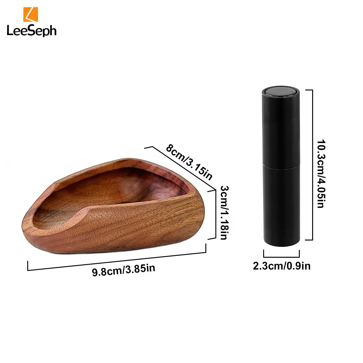 Leeseph Multifunctional Wooden Coffee Bean Dosing Cup and Light Spray Bottle Barista Set for Enhance Brewing Coffee Experience