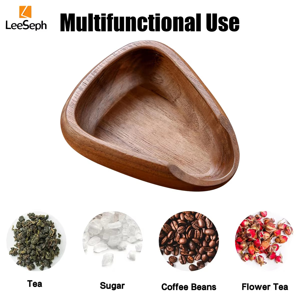 Leeseph Multifunctional Wooden Coffee Bean Dosing Cup and Light Spray Bottle Barista Set for Enhance Brewing Coffee Experience